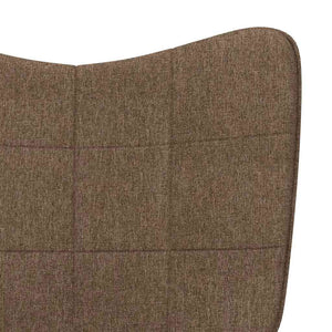 vidaXL Fauteuil à bascule marron Tissu