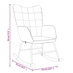 vidaXL Fauteuil à bascule marron Tissu