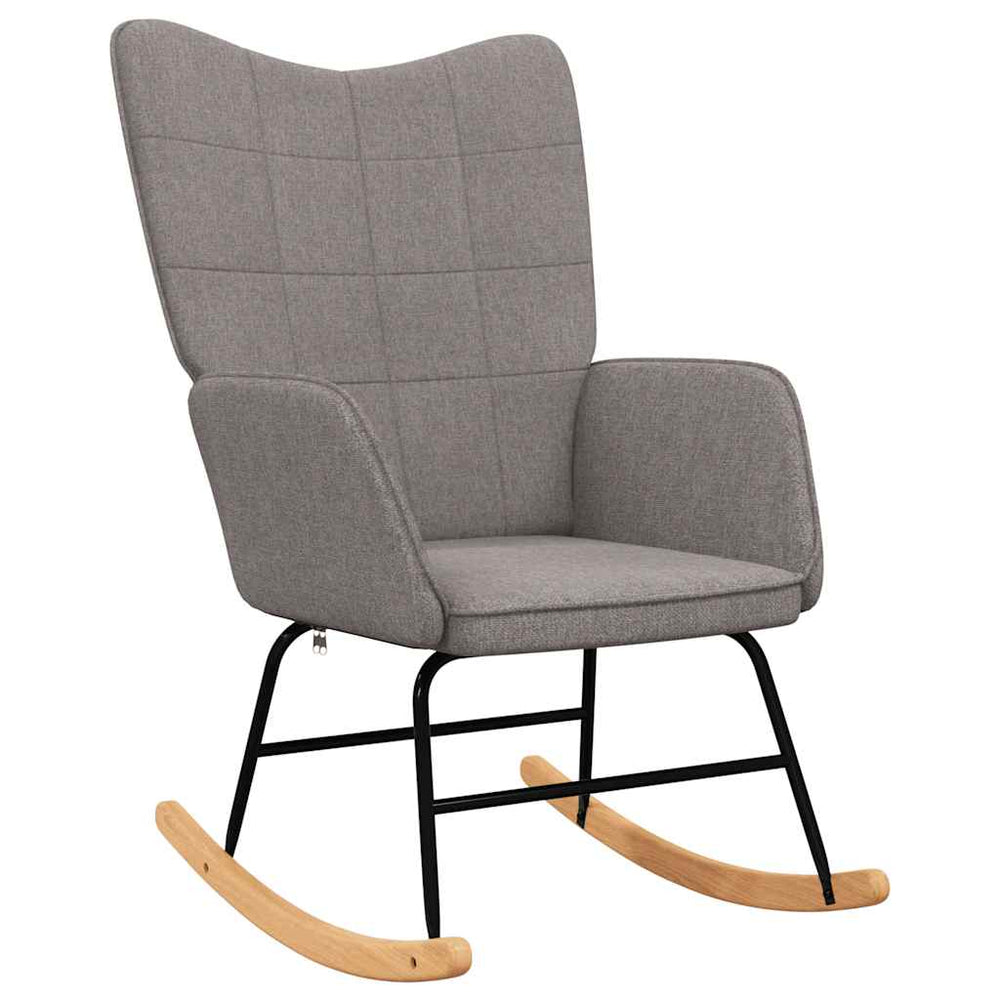 Taupe Stoff Schaukelstuhl