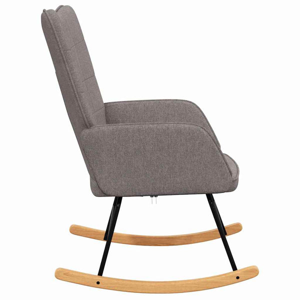 Taupe Stoff Schaukelstuhl