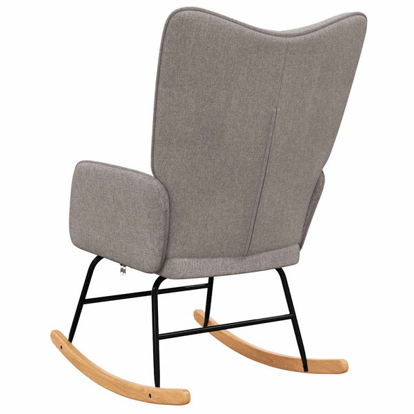 Taupe Stoff Schaukelstuhl