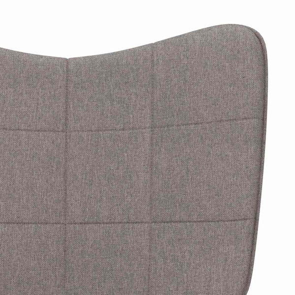 Taupe Stoff Schaukelstuhl