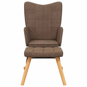 Schaukelsessel mit Hocker Braun