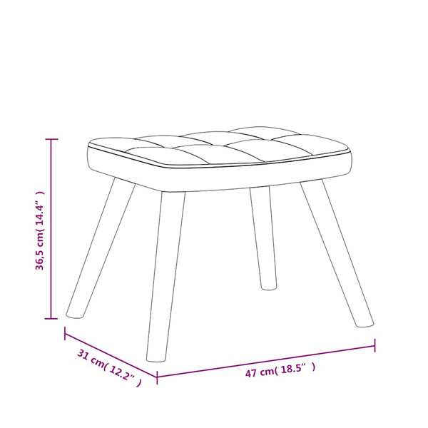 Schaukelsessel mit Hocker Braun
