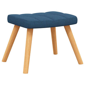 Blauer Schaukelsessel mit Hocker
