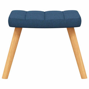 Blauer Schaukelsessel mit Hocker
