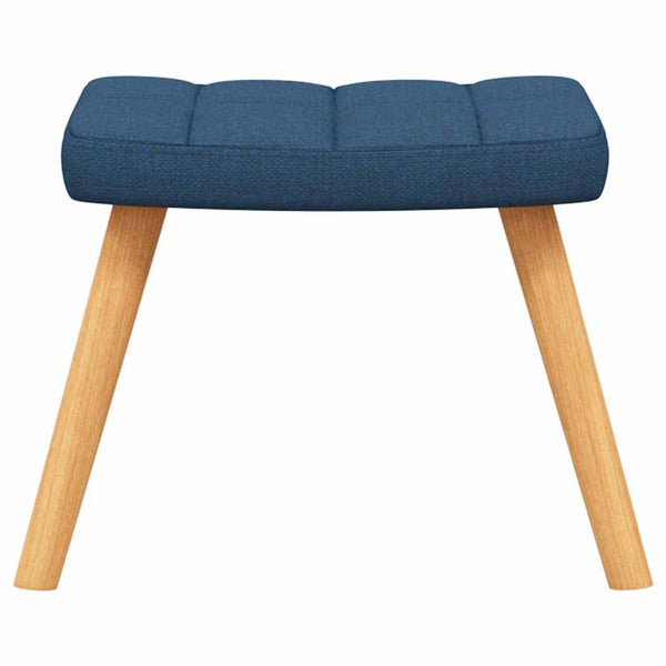 Blauer Schaukelsessel mit Hocker