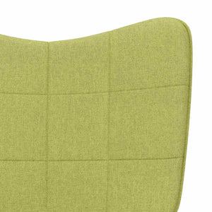 Grüner Schaukelstuhl mit Hocker