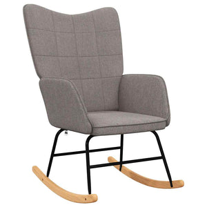 Schaukelstuhl mit Hocker Taupe