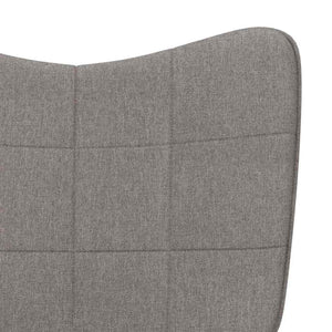Schaukelstuhl mit Hocker Taupe