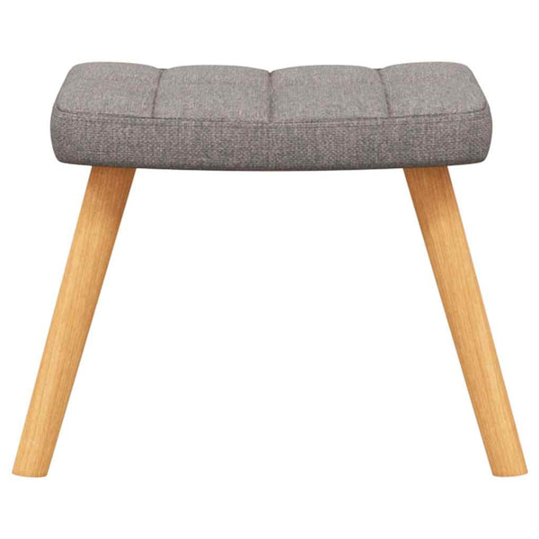 Schaukelstuhl mit Hocker Taupe