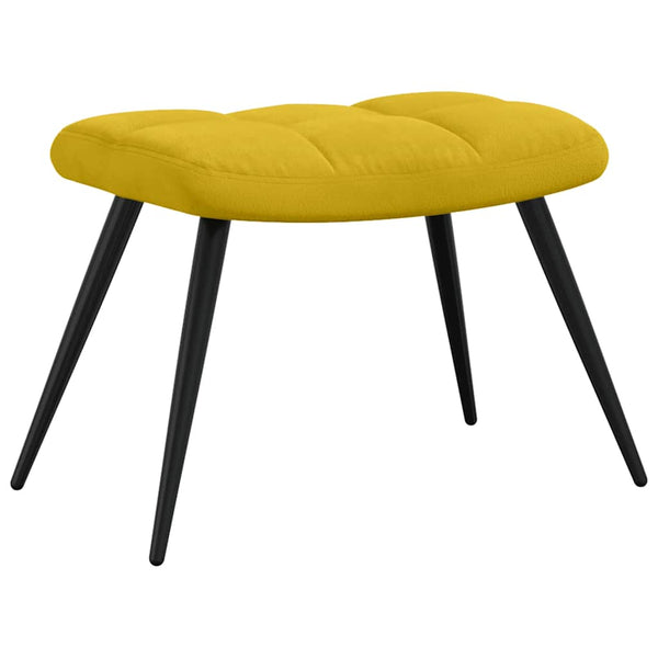 vidaXL Recliner with Footstool Mustard Yellow Velvet