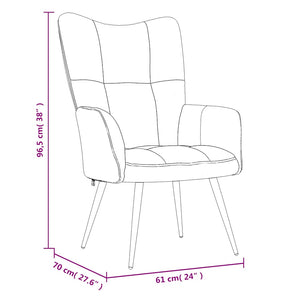 vidaXL Recliner with Footstool Mustard Yellow Velvet
