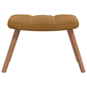 vidaXL Rocking Chair with Footrest Brown Velvet