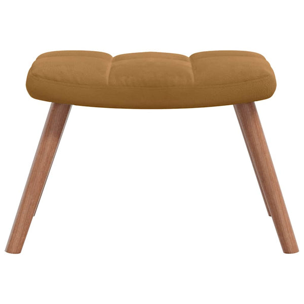 vidaXL Rocking Chair with Footrest Brown Velvet
