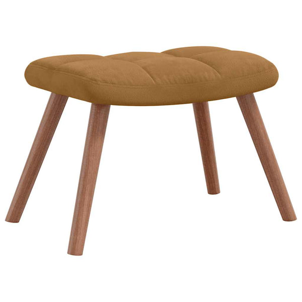 vidaXL Rocking Chair with Footrest Brown Velvet