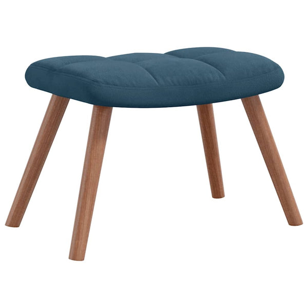 Blauer Samt Schaukelstuhl mit Hocker