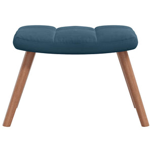 Blauer Samt Schaukelstuhl mit Hocker
