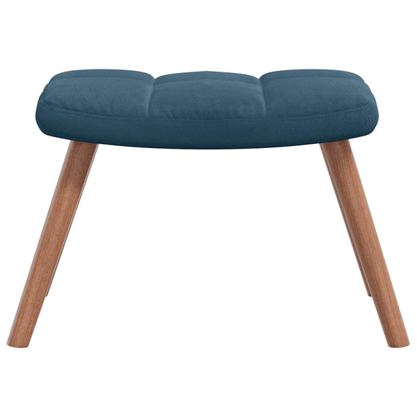 Blauer Samt Schaukelstuhl mit Hocker