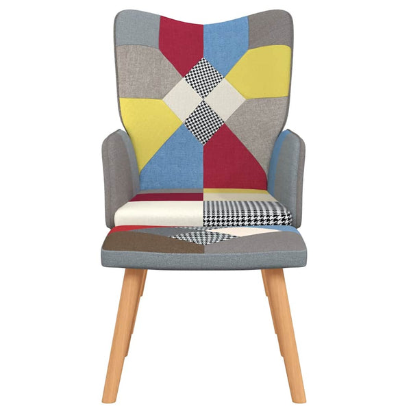 Patchwork Relaxsessel mit Hocker