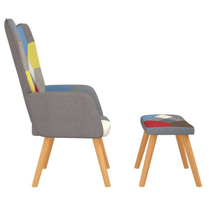Patchwork Relaxsessel mit Hocker