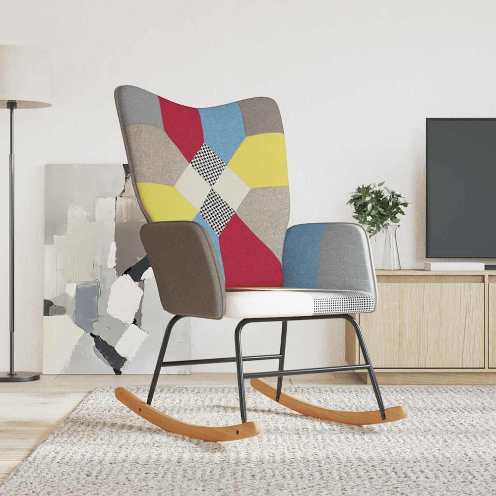 Patchwork Schaukelstuhl Stoff