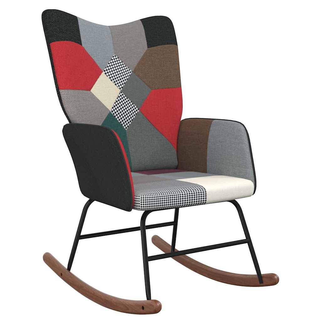 Patchwork Schaukelsessel mit Hocker