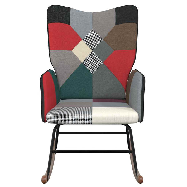 Patchwork Schaukelsessel mit Hocker