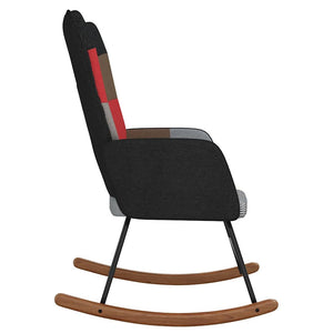 Patchwork Schaukelsessel mit Hocker