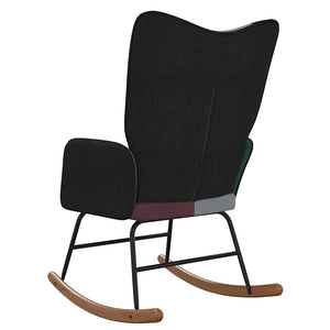 Patchwork Schaukelsessel mit Hocker