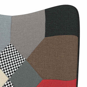 Patchwork Schaukelsessel mit Hocker