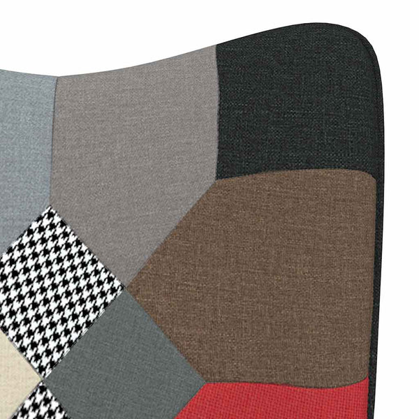 Patchwork Schaukelsessel mit Hocker