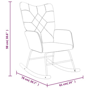 Patchwork Schaukelsessel mit Hocker