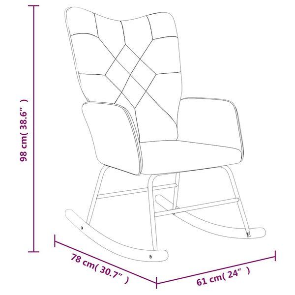 Patchwork Schaukelsessel mit Hocker