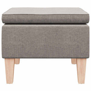 Taupe Hocker mit Holzbeinen