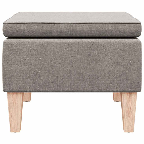 Taupe Hocker mit Holzbeinen