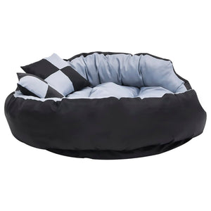 vidaXL Coussin réversible et lavable pour chien Gris et noir 110x80x23 cm