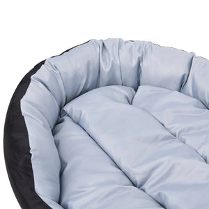 vidaXL Coussin réversible et lavable pour chien Gris et noir 110x80x23 cm