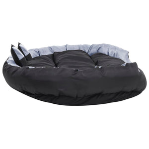 Hundekissen Wendbar und Waschbar Grau und Schwarz 150x120x25 cm