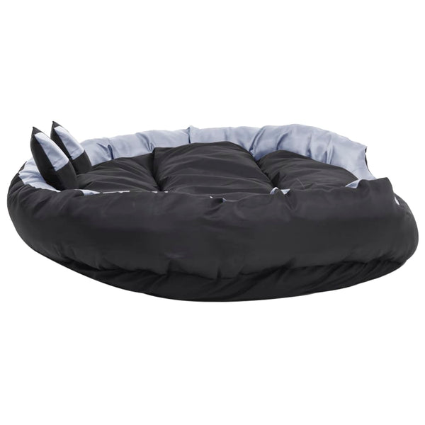 Hundekissen Wendbar und Waschbar Grau und Schwarz 150x120x25 cm