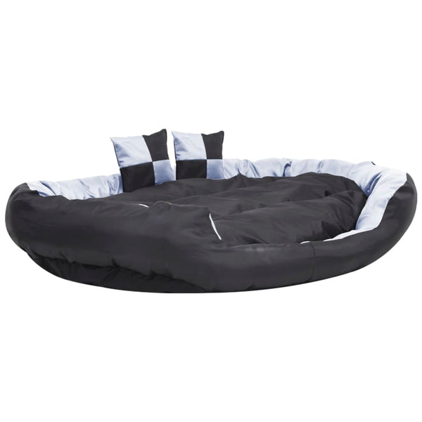 Hundekissen Wendbar und Waschbar Grau und Schwarz 150x120x25 cm