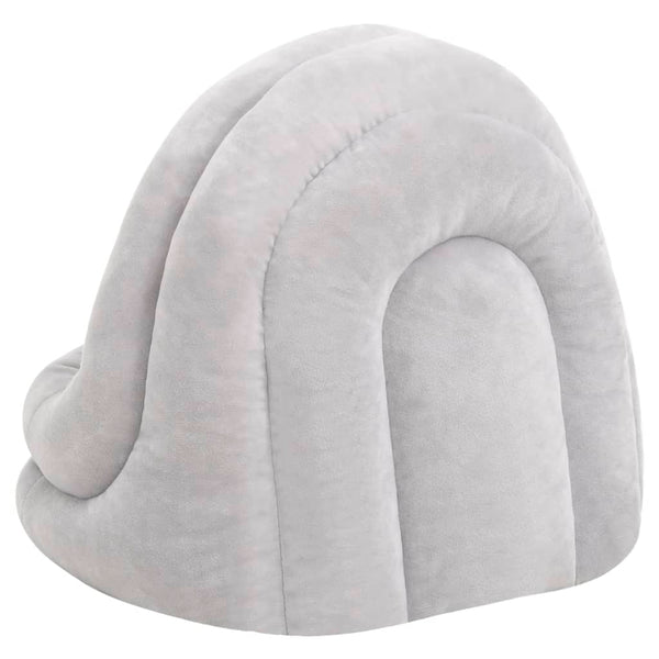 Katzenbett 40x40x35 cm Grau und Creme