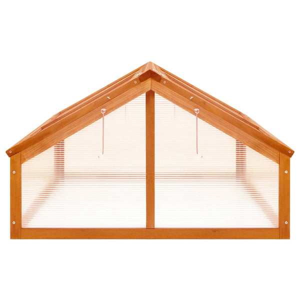 Gewächshaus Braun 114x80x50 cm Tannenholz