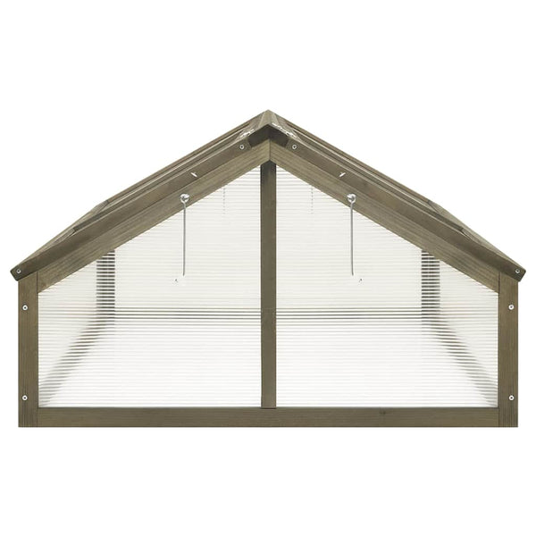 Gewächshaus Grau 114x80x50 cm Tannenholz