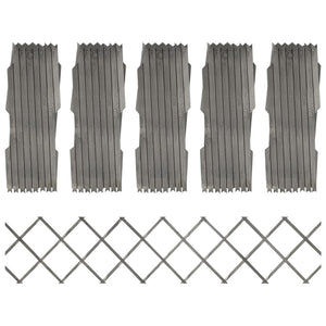 vidaXL Clôtures de jardin 5 pcs Gris Bois de sapin massif 180x30 cm