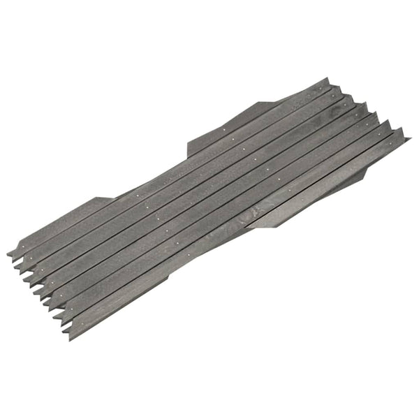 vidaXL Clôtures de jardin 5 pcs Gris Bois de sapin massif 180x30 cm