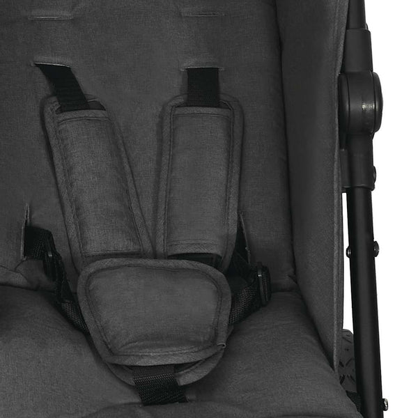 vidaXL Poussette double anthracite Acier