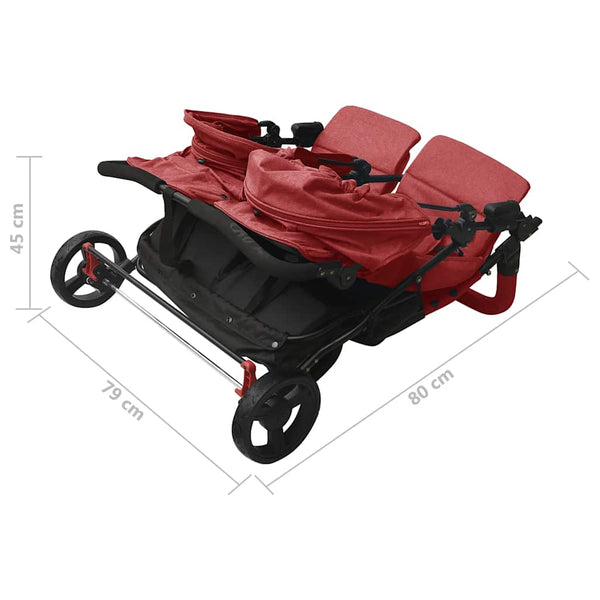 Zwillingswagen Rot Stahl