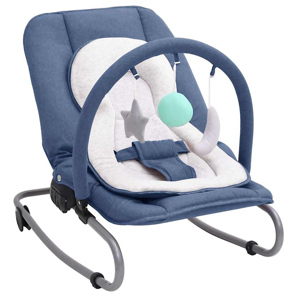 vidaXL Transat bébé bleu marine acier