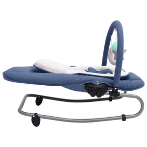 Marineblaue Babywippe mit Stahlrahmen
